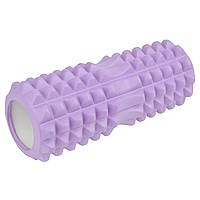 Масажний ролик (роллер) U-POWEX EVA foam roller (33x14см.) Type 2 Purple 017