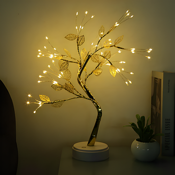 Настільний світильник від USB, 50 см, 36 Led, Дерево Бонсай, DIY Auelife, Теплий білий / Декоративний нічник