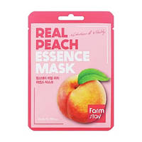 Тканинна маска для обличчя FarmStay Real Peach Essence Mask, з екстрактом персика, 23 мл