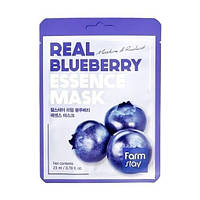 Тканевая маска для лица FarmStay Real Blueberry Essence Mask с экстрактом черники, 23 мл