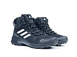 Кросівки зимові Adidas Climaproof чоловічі чорні на хутрі адідас теплі високі, фото 5