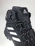 Кросівки зимові Adidas Climaproof чоловічі чорні на хутрі адідас теплі високі, фото 8