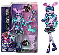 Лялька Монстр Хай Твайла з вихованцем Піжамна вечірка Monster High Creepover Party Twyla