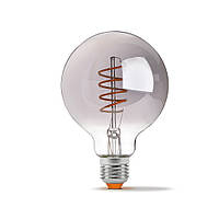 LED лампа Filament G95FGD 4W E27 2100K димерная графит