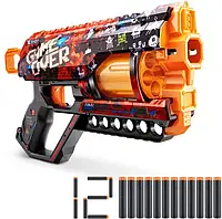 Скорострельный бластер X-SHOT Skins Griefer Game Over (12 мягких патронов) 36561D