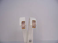 Золотые женские серьги, дорожка 2,75 г
