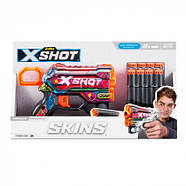 Скорострільний бластер X-Shot Skins Menace Mercenary (8 м'яких патронів) 36515P, фото 4