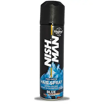 Спрей для волосся фарбуючий  Nishman Hair Coloring Spray Blue 150мл