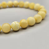 Браслет 100% натуральний цілісний природний бурштин куля 7 мм вага 5г, фото 2