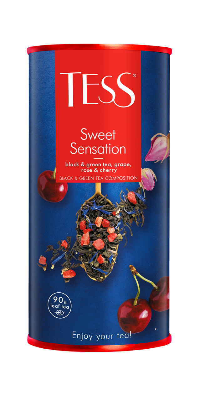 Чай Tess листовий у подарунковому тубусі Sweet Sensation 90г