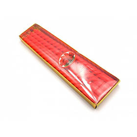 Набір декоративних столових свічок Виті 4 шт червоного кольору 15 см