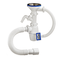 Сифон для кухонної мийки 3 1/2" з одним відведенням 40х40/50, VTM А-4011
