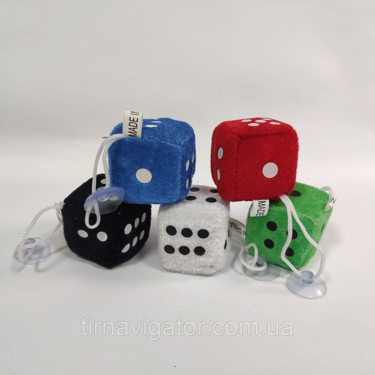 Кубик декор одинарний 4х4см з крапками, фото 1