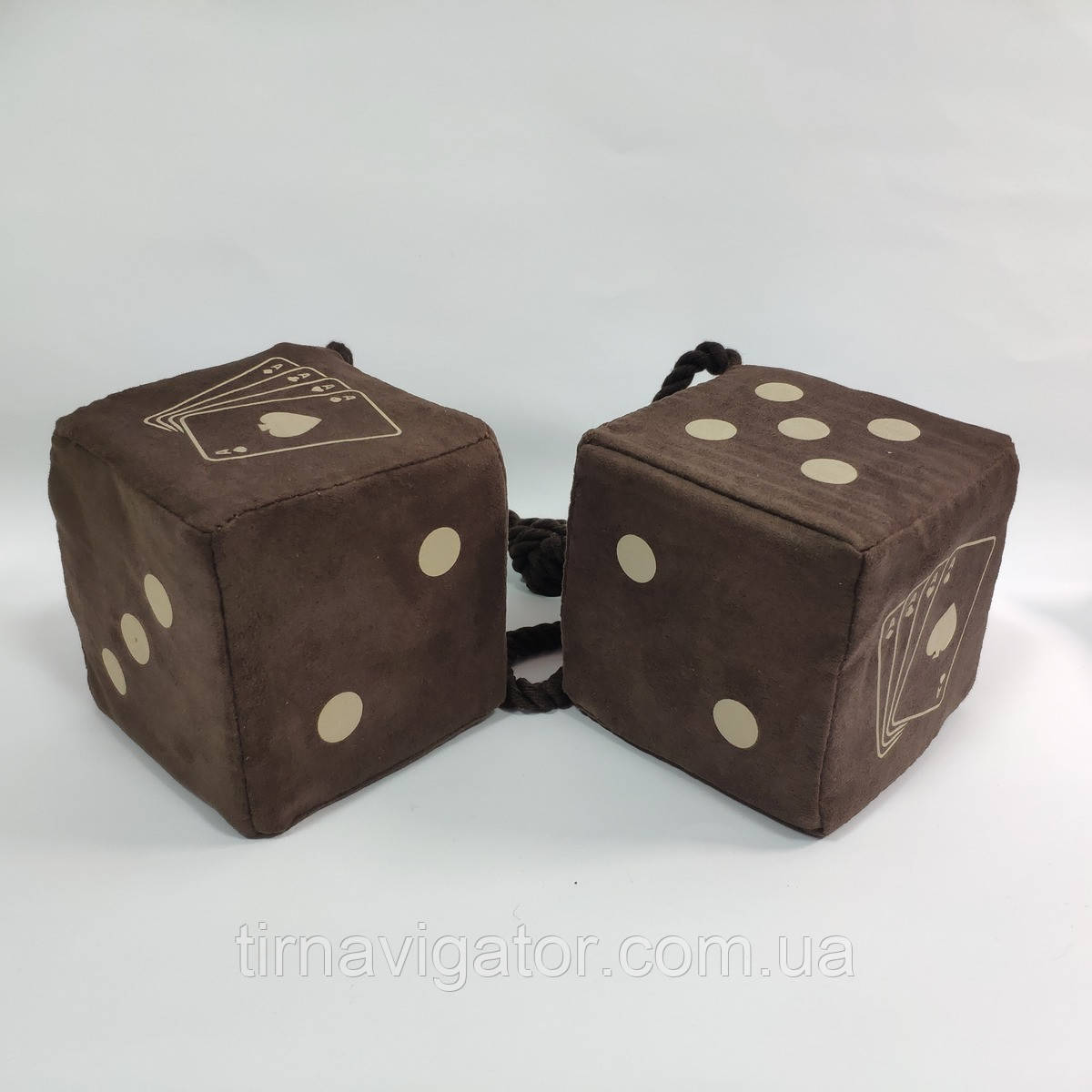 Кубики декор КАРТИ 10*10 коричневі (2шт), фото 1