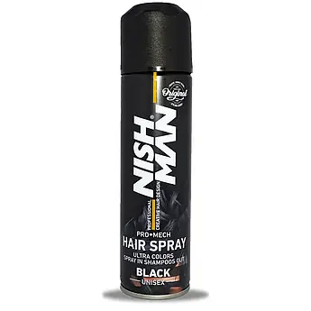 Спрей для волосся фарбуючий Nishman Hair Coloring Spray Black 150мл