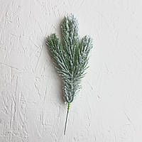 Декоративна гілочка для новорічного декору "гілка хвойна засніжена"