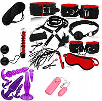 БДСМ, фетиш набір 20 предметів чорний