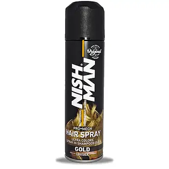 Спрей для волосся фарбуючий Nishman Hair Coloring Spray Gold 150мл