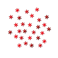 Декор для маникюра Molekula - снежинки, красные