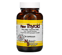 Raw Thyroid Natural Sources, для здоровья щитовидной железы, 90 капсул