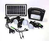 Портативний ліхтар із сонячною панеллю та лампочками GDLITE 3, фото 2
