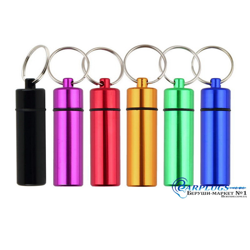 Брелок контейнер для таблеток, берушей и др. мелочи 60 х 16 мм, 6 ...