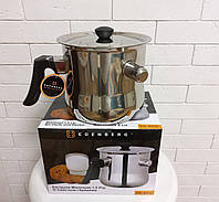 Молочник зі свистком 1,5 л Edenberg EB-8915 з нержавіючої сталі з подвійними стінками