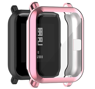 Чохол-накладка CDK Silicone Face Case для Xiaomi Amazfit Bip S / 1S / S Lite (012417) (pink rose)