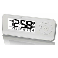Годинник Настільний Електронний у спальню Будильник для дому Technoline WT498 White (WT498), фото 2