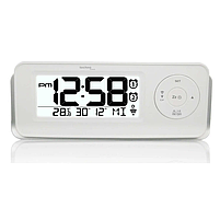 Годинник Настільний Електронний у спальню Будильник для дому Technoline WT498 White (WT498), фото 3