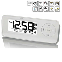Годинник Настільний Електронний у спальню Будильник для дому Technoline WT498 White (WT498), фото 4