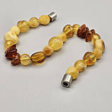 Браслет 100% натуральний цільний природний бурштин вага 10г розмір 19, фото 4