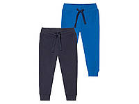 Спортивные штаны детские Lupilu электрик + темно-синие, двунитка, размер 110-116