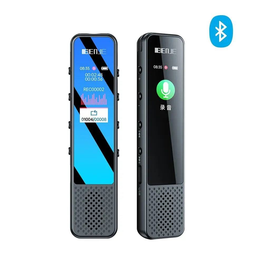 Портативний Bluetooth-диктофон BENJIE G6 з динаміком, музичний MP3-плеєр 16 Гб пам'яті активація запису голосом