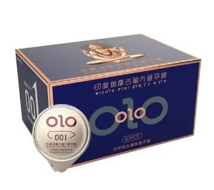 Презервативи OLO BLUE пролонгують з гіалуроновою кислотою (по 1шт)