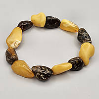 Браслет 100% натуральний цілісний природний бурштин галтовка