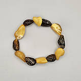 Браслет 100% натуральний цілісний природний бурштин галтовка, фото 2