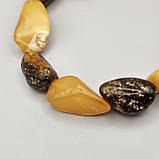 Браслет 100% натуральний цілісний природний бурштин галтовка, фото 3