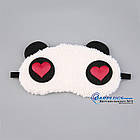 Маска для сну дитяча Perfect Панда Red Hearts, фото 5