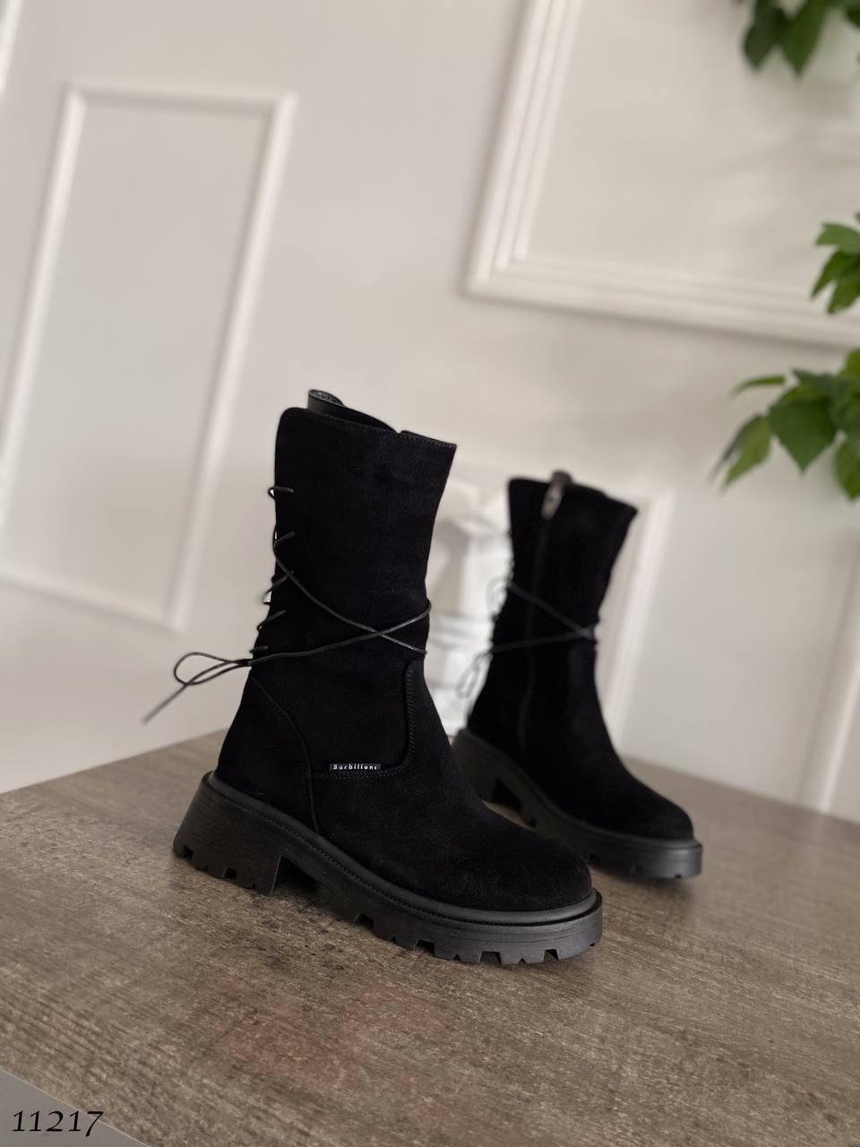 Зимние ботинки женские = Barbilioni = Черный, Натуральная замша, 39 - фото 6 - id-p2033156872