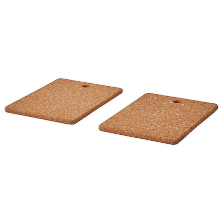 Підставка під гаряче IKEA HEAT коркове дерево 2 шт 23x17 см 105.211.70, фото 1