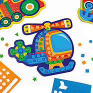 Набір для творчості "Транспорт" VT4511-10 м'яка мозаїка, фото 3