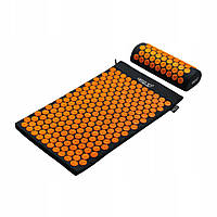 Коврик акупунктурный с валиком Classic Mat "Аппликатор Кузнецова" 4FIZJO 4FJ0042 Black/Orange, Vse-detyam