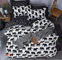 'Черные слоны' - Комплект постельного белья 'Бязь Голд', Размер: Двуспальный - Роскошь и Комфорт