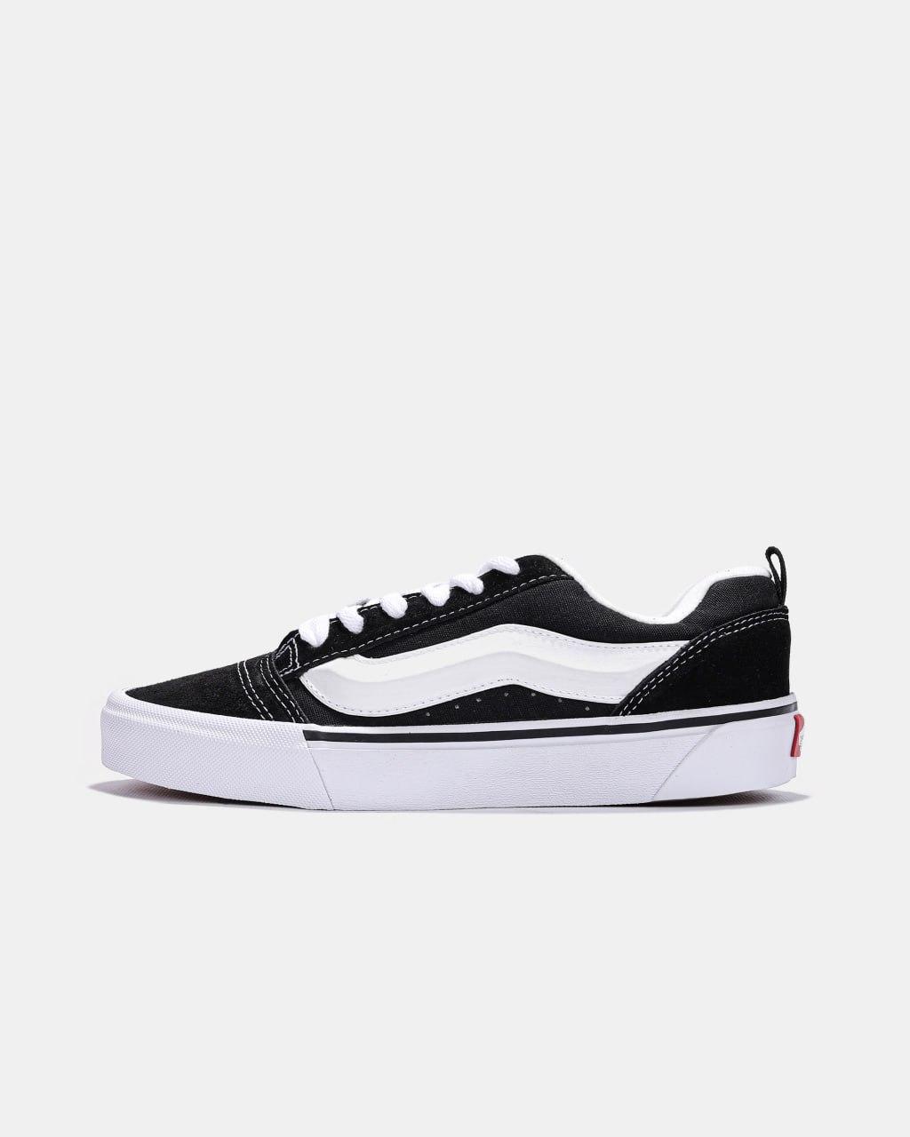 Жіночі Кеди Vans KNU Skool Black White / Ванс КНУ Скул Чорні з Білим