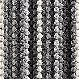 Ковролін на  гумовій основ ширина 3 та 4 м. чорний/білий/сірий MULTI STRIPE 6927, фото 2