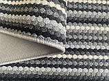Ковролін на  гумовій основі чорний/білий/сірий MULTI STRIPE 6927, фото 4