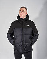 Мужская зимняя куртка большого размера The North Face, черного цвета.