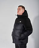 Чоловіча зимова куртка великого розміру The North Face, чорного кольору., фото 3