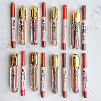 Набор 2в1 Блеск для губ+контурный карандаш Karite shine lipgloss and lip pensil